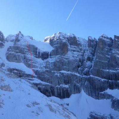 Ripetizione Cima Brenta via vento di ghiaccio